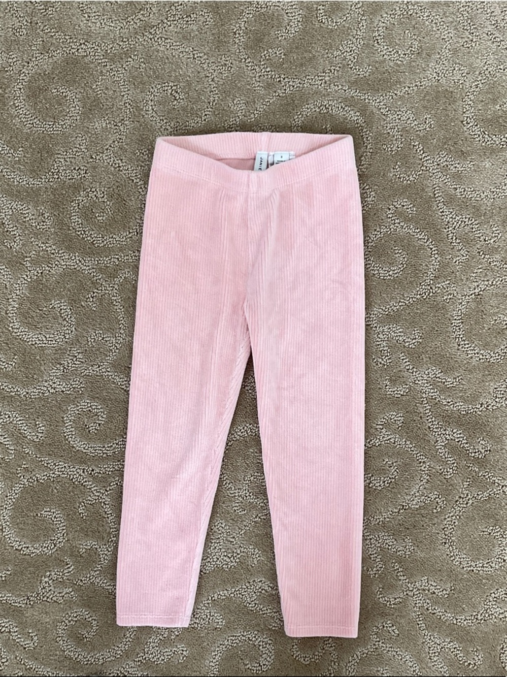 Janie and Jack Pale Pink Corduroy Leggings